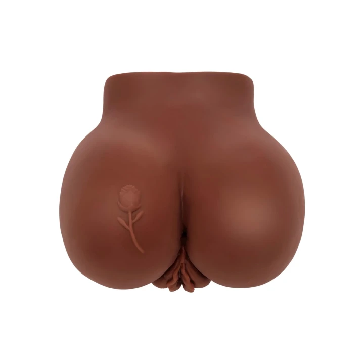 Masturbator anatomiczny z wibratorem, realistyczny, brązowy ton skóry, 8.2 x 8.8 x 5.2 in