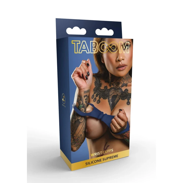 Mankiety na nadgarstki z silikonu, niebieskie, 27 cm długości, komfortowe i estetyczne.