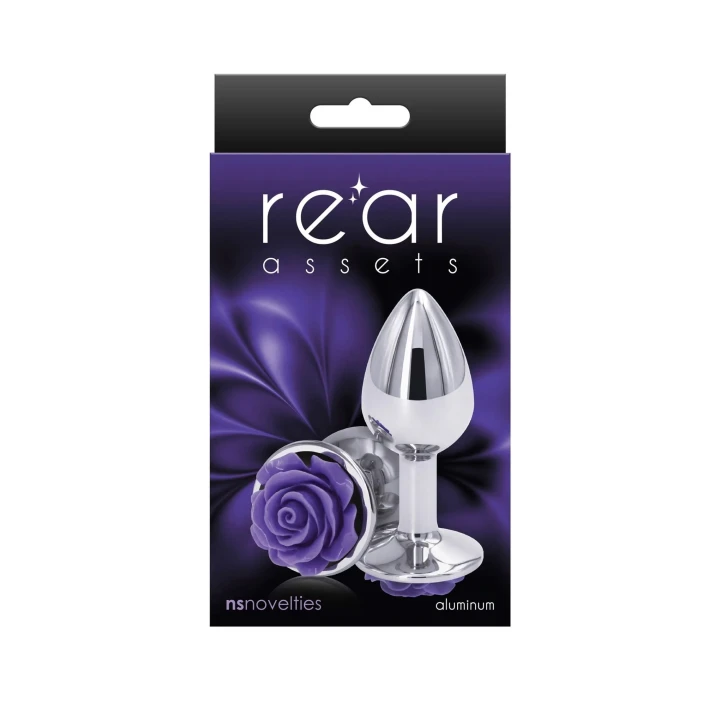 Buttplug analny mały z aluminium w kolorze purpurowym - elegancki i ergonomiczny