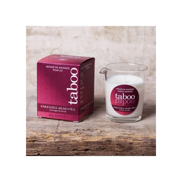 Świeca do masażu aromatyczna Caresses Ardentes, 60 g z naturalnych olejów roślinnych