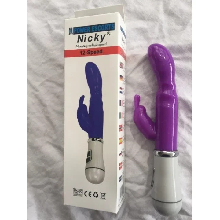 Wibrator na punkt G Nicky, fioletowy, 13 prędkości, 22 cm, wodoodporny
