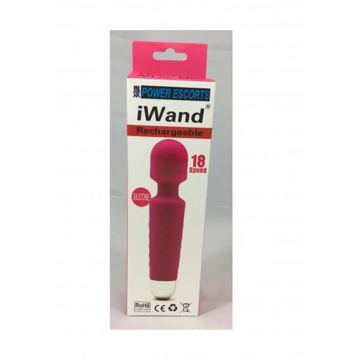 Iwand pink/ purple/ black rechargeable silicone bodywand massager
