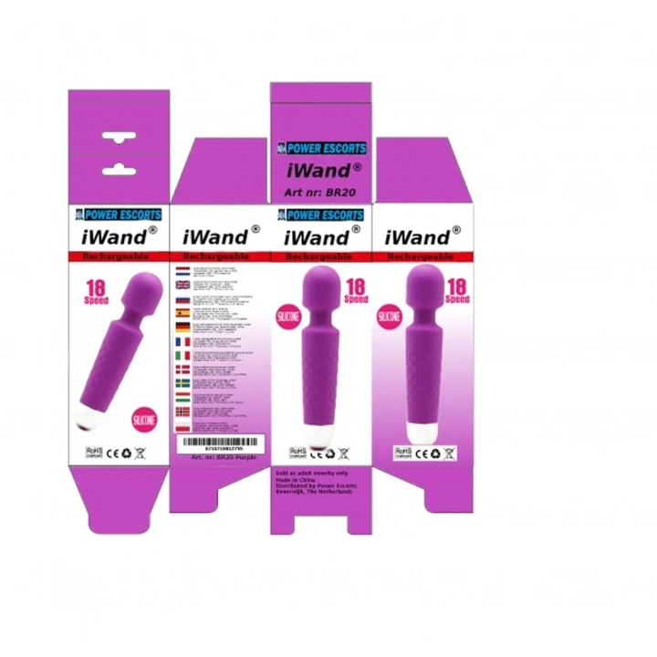 Iwand purple rechargeable silicone bodywand massager