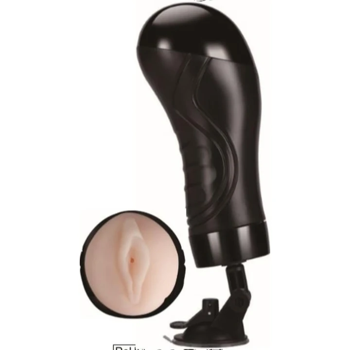 Bull power black wallmounted vibrating masturbator