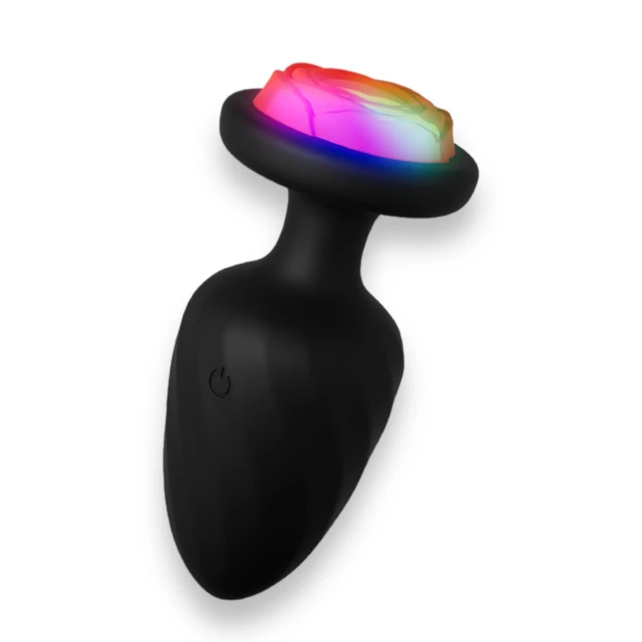 Wibrator analny - zdalnie sterowany korek silikonowy, czarny, USB ładowany, 10 trybów