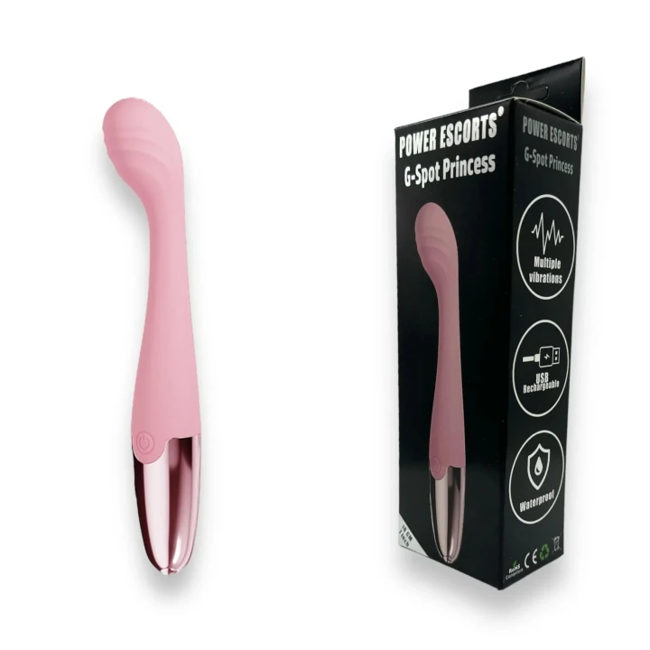 Wibrator punktu G - Power Escorts Pink, silikonowy, 18 cm, 10 trybów wibracji