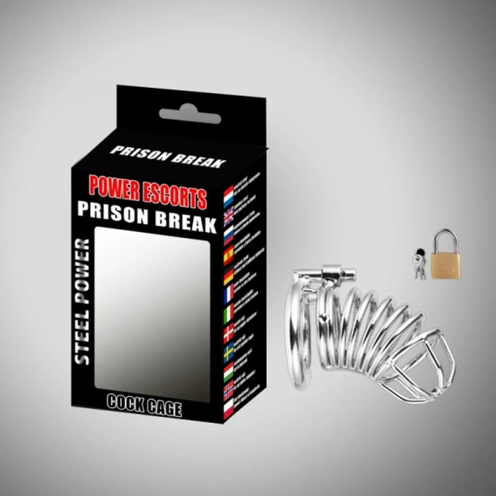 Pas cnoty męski metalowy z zamkiem 50 mm - Prison Break, trwały i estetyczny