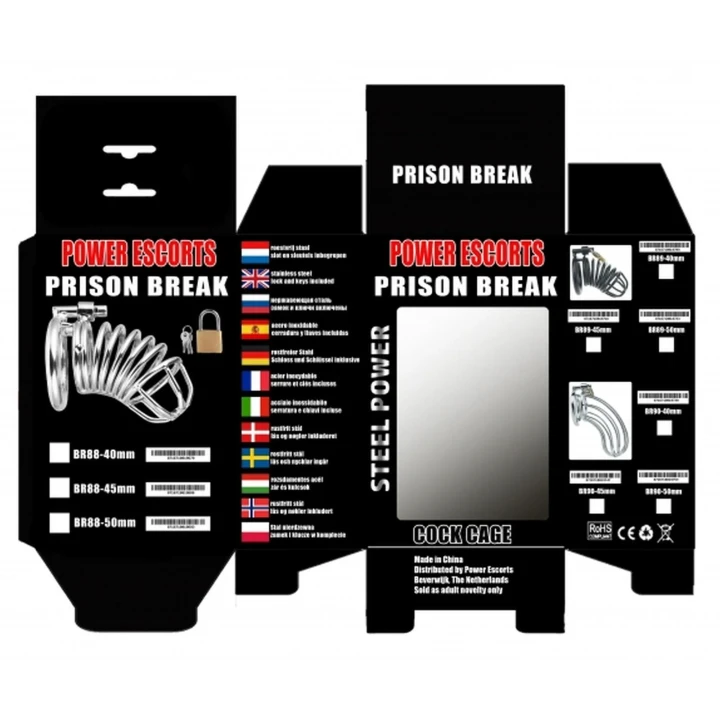 Metalowy pas cnoty 45 mm z zamkiem - Prison Break dla mężczyzn, wysoka jakość wykonania