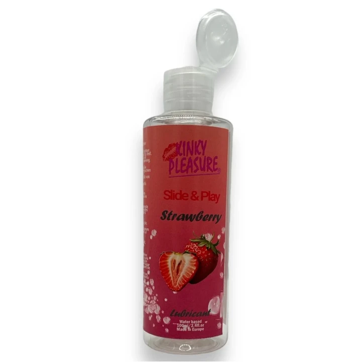 Lubrykant intymny o smaku truskawkowym Kinky Pleasure - 100ml