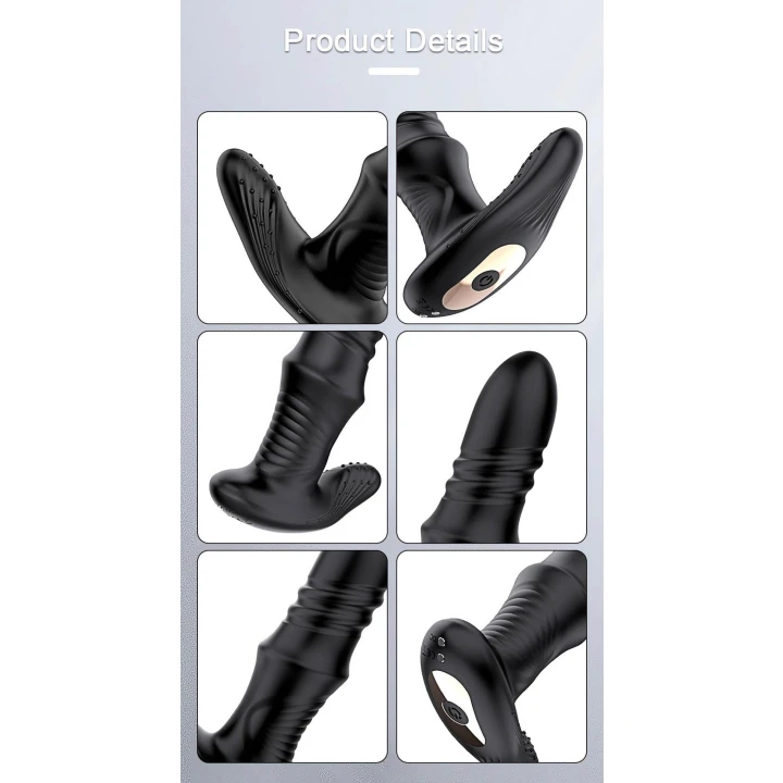 Masażer prostaty Lovesecret Premium z aplikacją, wodoodporny, silikonowy, 12 cm