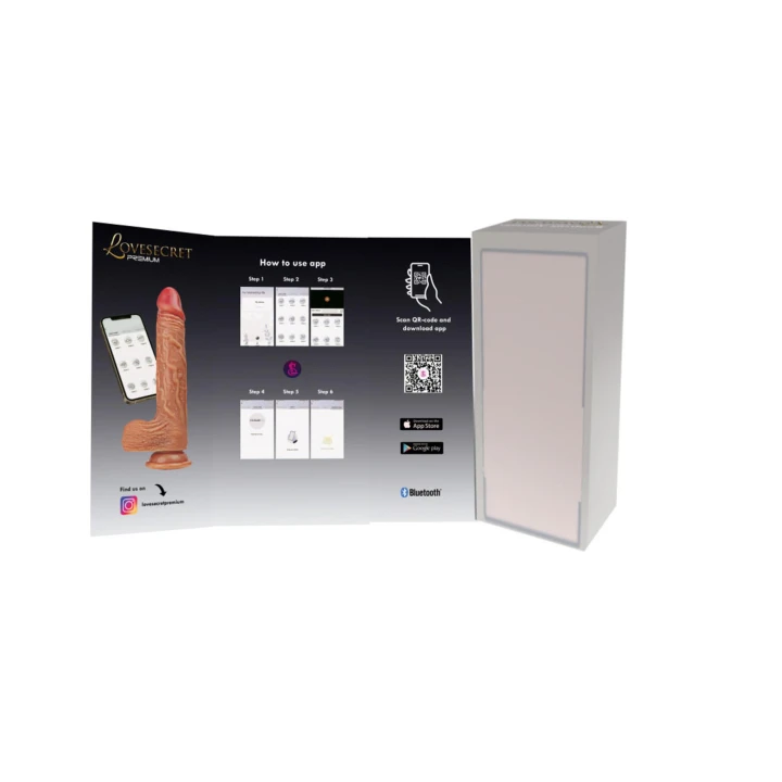 Wibrator realistyczny Lovesecret Premium LS04 z aplikacją, podgrzewanie, 9 trybów wibracji