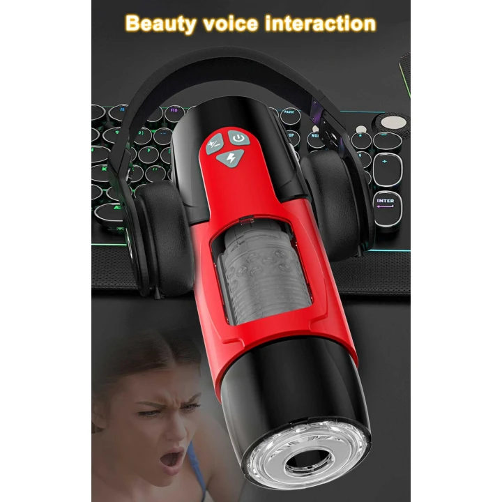 Masturbator Pro z funkcją aplikacji Lovesecret LS05, 7 trybów rotacji, 27 cm długości