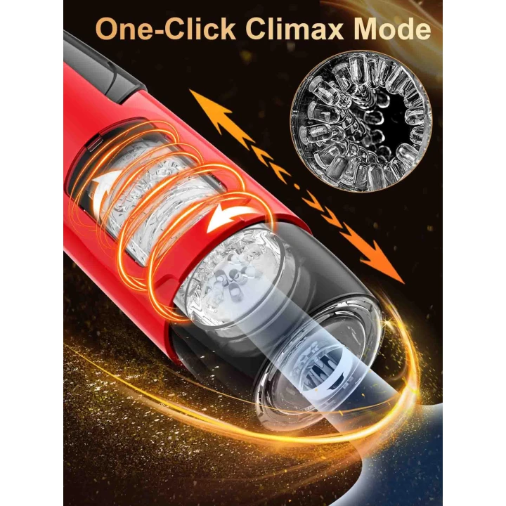 Masturbator Pro z funkcją aplikacji Lovesecret LS05, 7 trybów rotacji, 27 cm długości