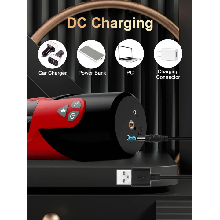 Masturbator Pro z funkcją aplikacji Lovesecret LS05, 7 trybów rotacji, 27 cm długości