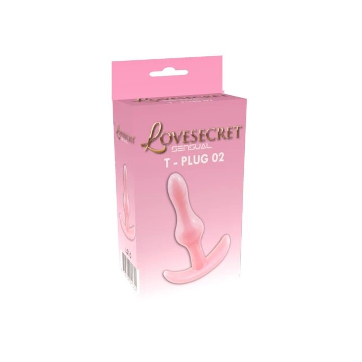 Koreczek analny dla początkujących Lovesecret Sensual T-Plug 02, różowy 8,5 cm