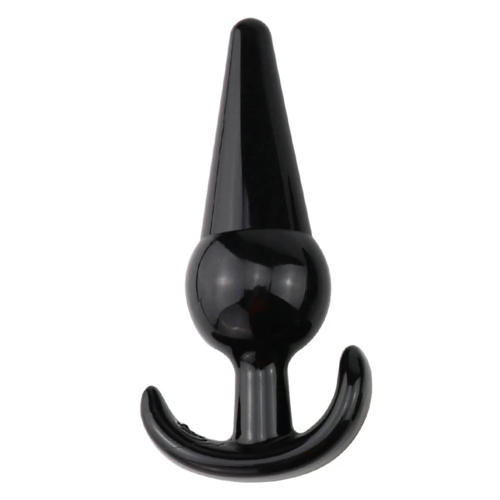 Korek analny Lovesecret Sensual T-Plug 12, elastyczny, czarny, 12,6 cm dla początkujących