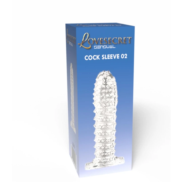 Rękaw stymulujący na penisa Lovesecret z teksturowaną powierzchnią, 12,5 cm x 3,5 cm
