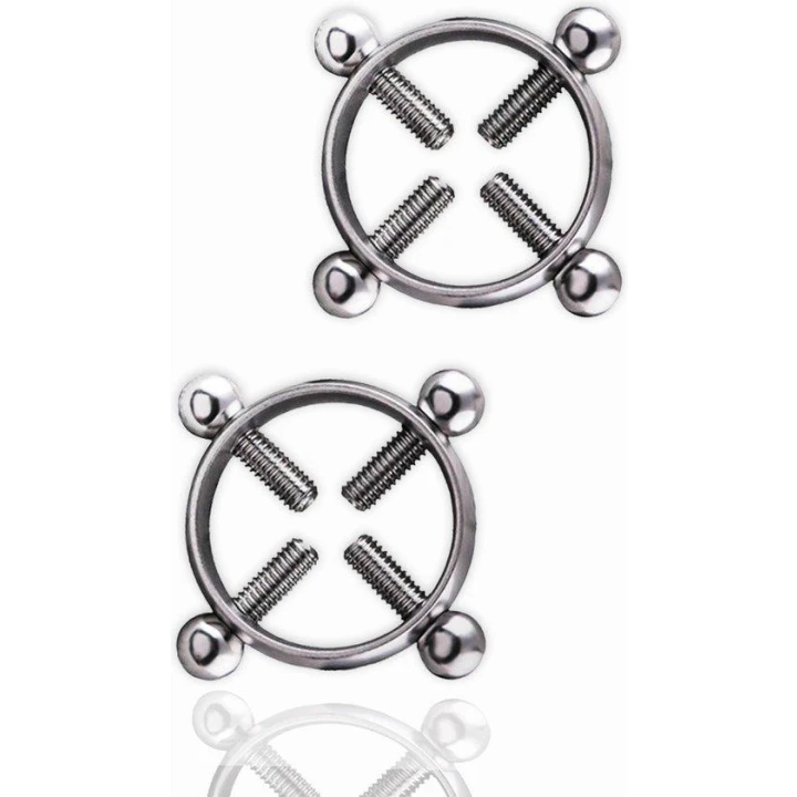 Regulowane klamry na sutki ze stali nierdzewnej - Kinky Pleasure - Double Trouble