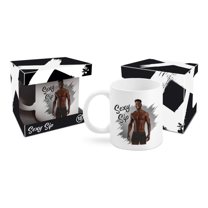 Kubek ceramiczny 300ml z humorystycznym nadrukiem dla mężczyzn - Sexy Sip