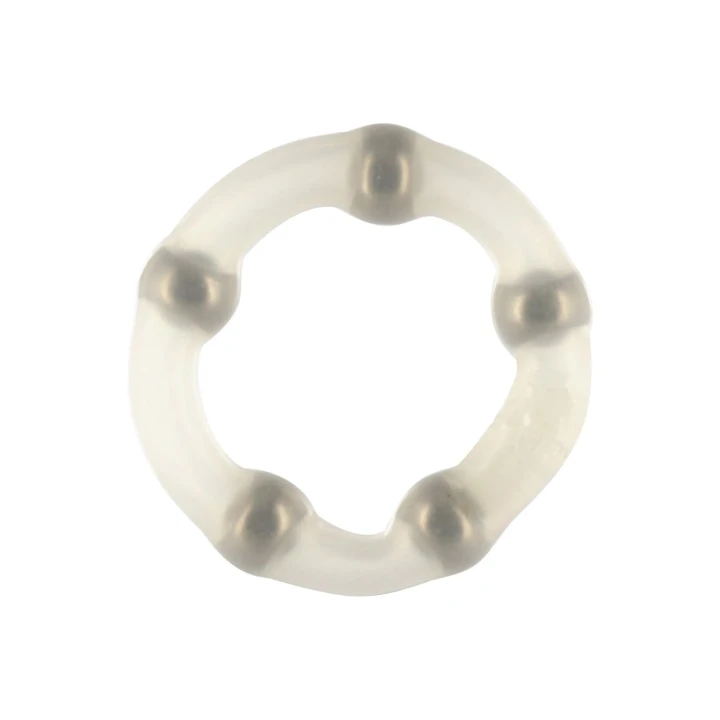 Pierścień wibracyjny z silikonu, przeźroczysty, elastyczny, wodoodporny, 4.9 cm