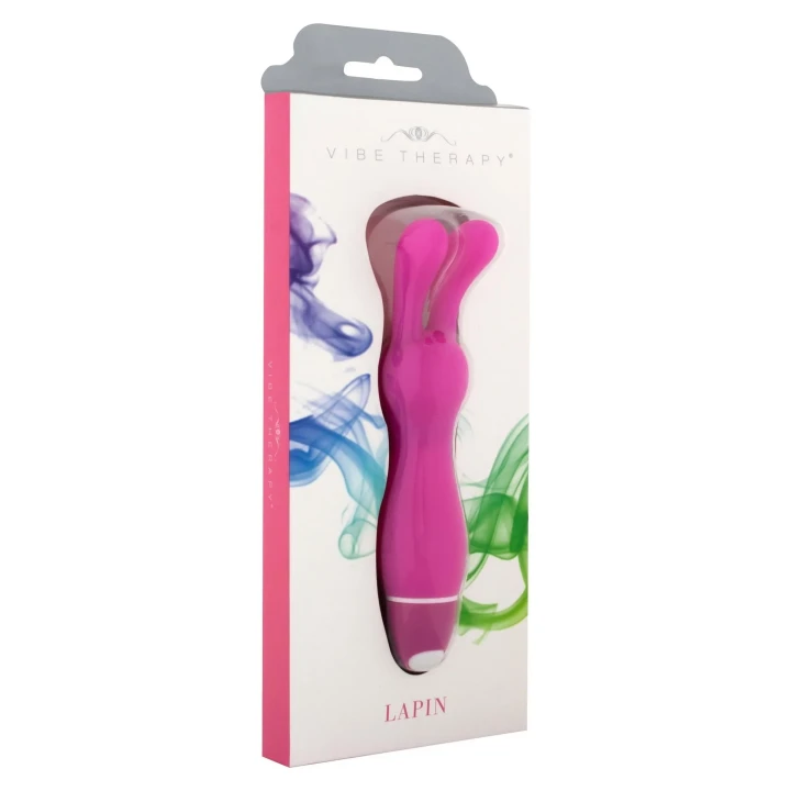 Stymulator clitoralny Lapin Pink z silikonu i plastiku ABS, wielofunkcyjny, wodoodporny