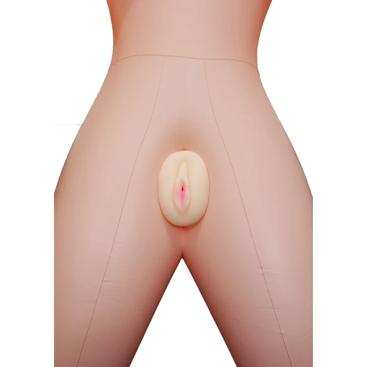 Nadmuchiwany seks-lalka z realistycznym wyglądem i trzema otworami dla dorosłych