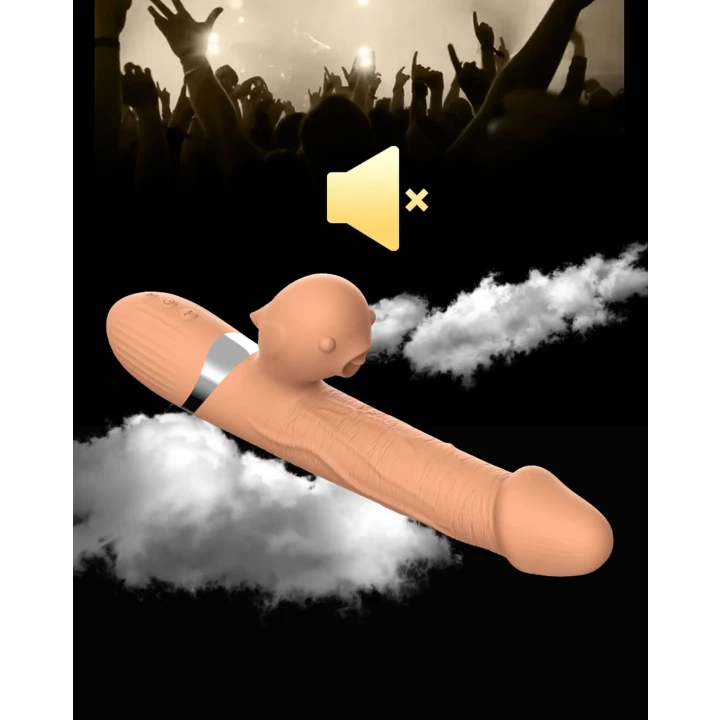 Stymulator łechtaczki z ruchomym języczkiem, 2 w 1, 9 trybów wibracji, USB