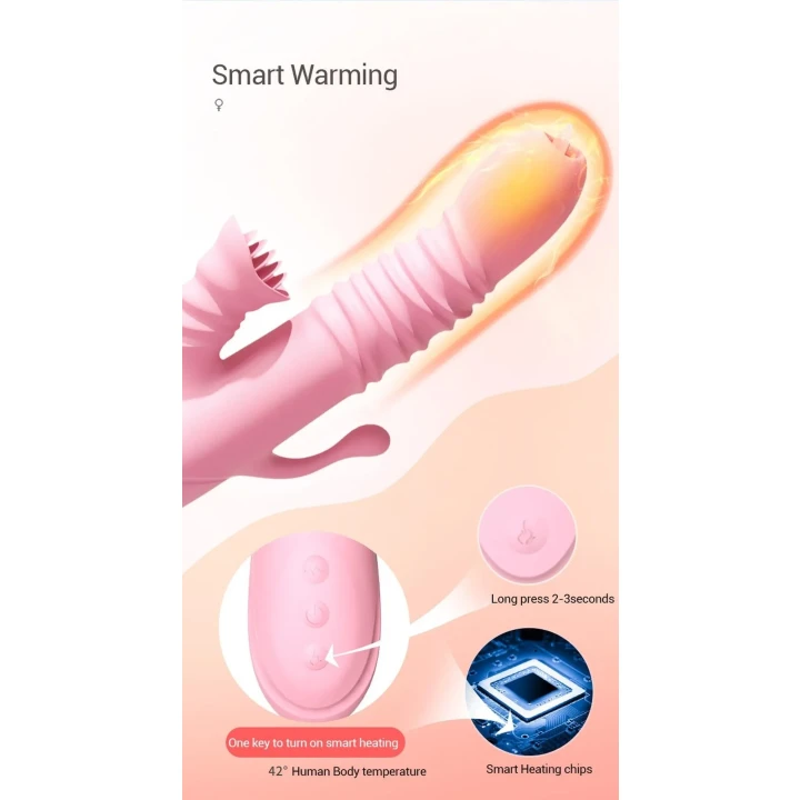 Wibrator do stymulacji punktu G z analnym, USB, różowy, wodoodporny, silikonowy