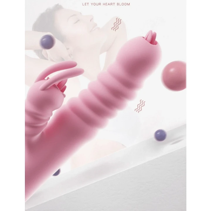 Stymulator łechtaczki i wibrator USB Hannah, 20 trybów, wodoodporny, silikonowy, różowy