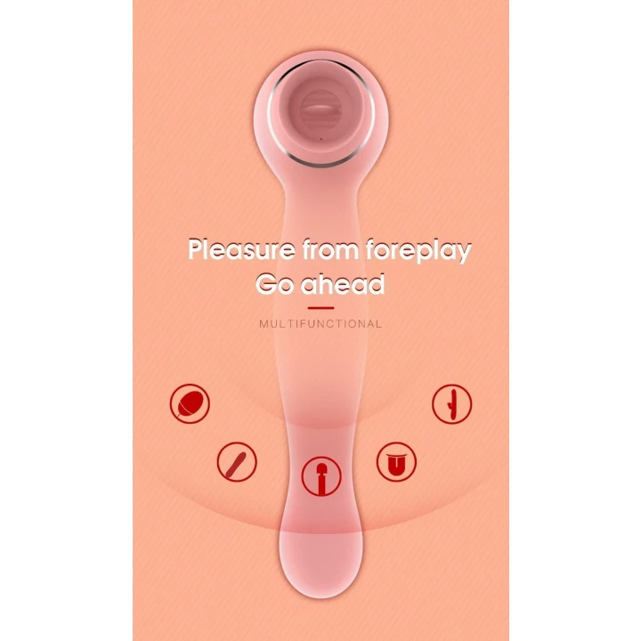 Wibrator clitoralny Lauren USB, silikonowy, 9 wzorów wibracji, 21 cm długości