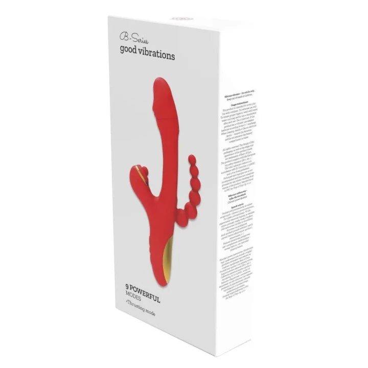 Wibrator premium z 9 funkcjami wibracji i stukania, silikonowy, długość 24 cm