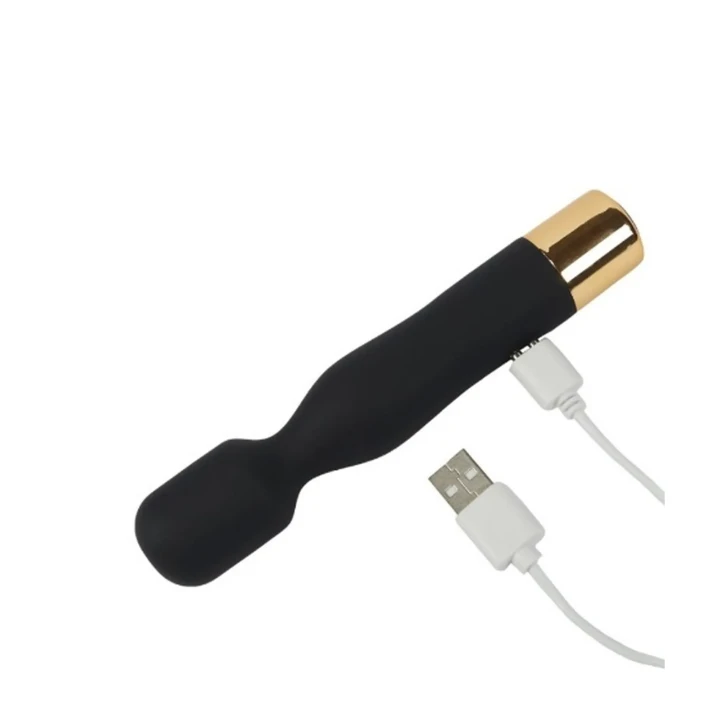 Masażer USB Black z 7 funkcjami wibracji, silikonowy, ergonomiczny, idealny do relaksu