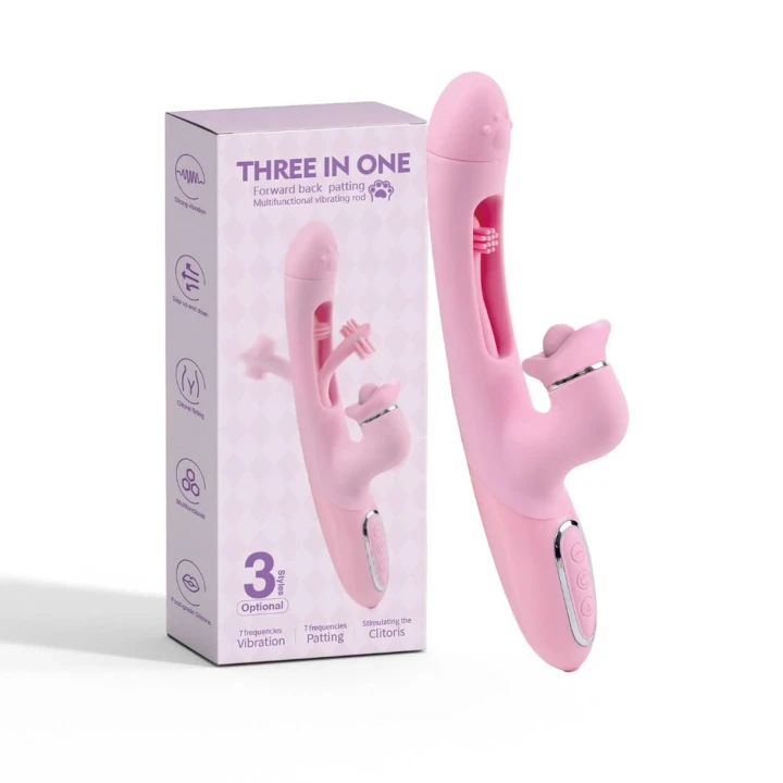 Wibrator trójfunkcyjny - Fluttering Delight z możliwością stymulacji łechtaczki i G