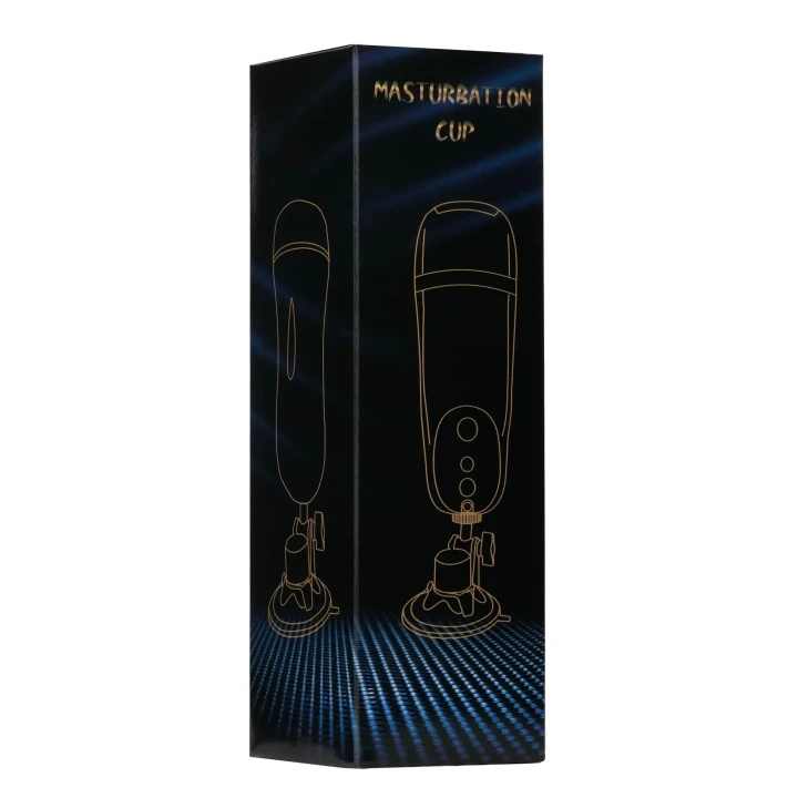 Masturbator wibracyjny z przyssawką - Suction Master, wodoodporny, elastyczny silikon