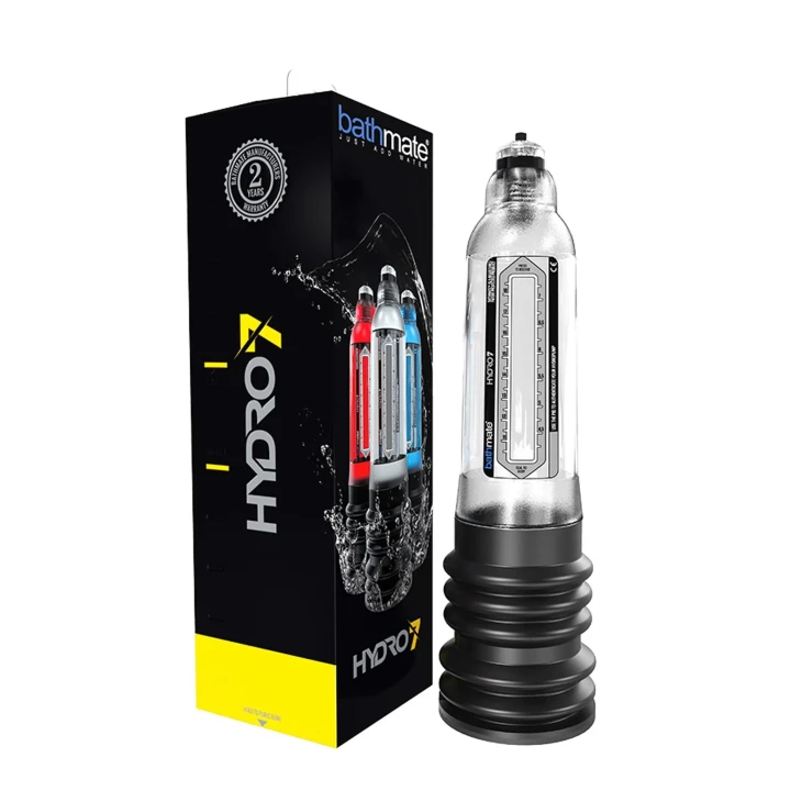 Pompka do penisa HYDRO 7 Transparent - wodna, ABS, zwiększająca erekcję i pewność siebie