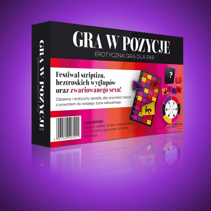 Gra towarzyska dla par - GRA W POZYCJE - intymna gra erotyczna z planszą i kartami