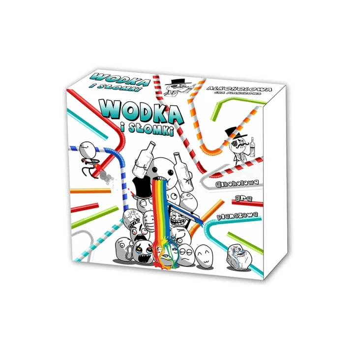 Gra planszowa dla dorosłych - Gry-Wódka i Słomki z interaktywnymi wyzwaniami.