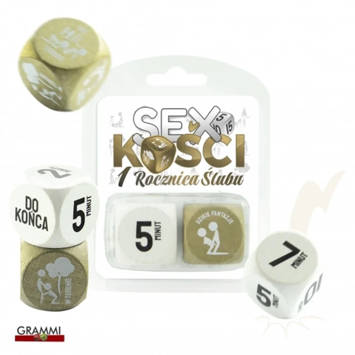 Kostki miłości na 1. rocznicę ślubu - Innowacyjna zabawa w intymności, Białe