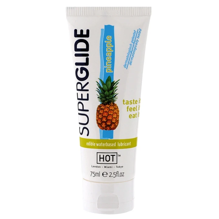 Wodny lubrykant jadalny Żel-HOT Superglide w aromacie ananasa - 75ml