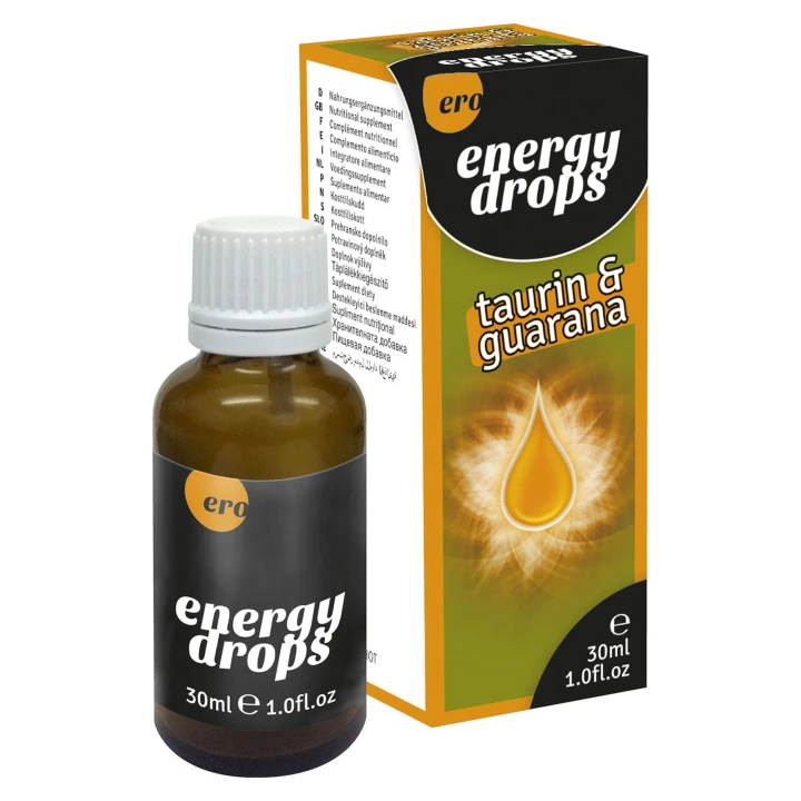 Krople energetyczne do poparcia libido - Tauryna & Guarana 30ml dla mężczyzn i kobiet