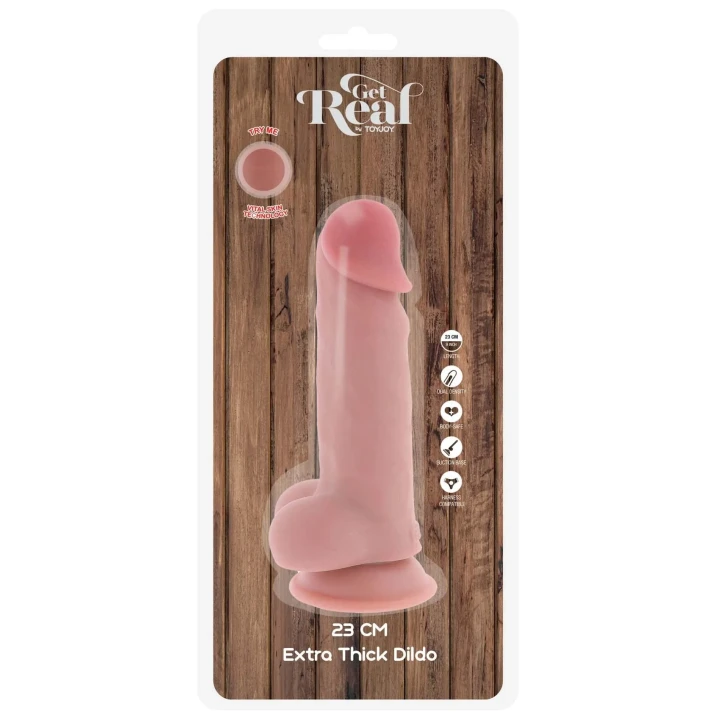 Deluxe Dual Density Thick Dildo TPE 23 cm