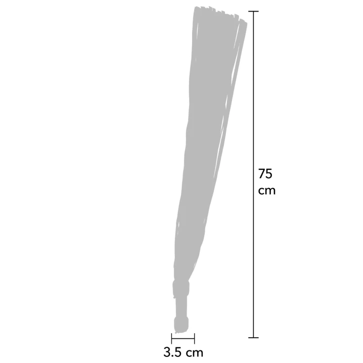 Skórzany Bat Dominacji 75 cm z Metalowym Uchwytą - Elegancki i Wytrzymały
