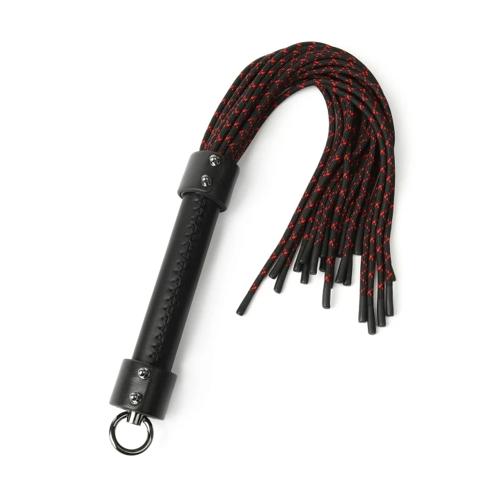 Flogger z naturalnej skóry, 55 cm, z węzłami, elegancki gadżet BDSM Hidden Desire