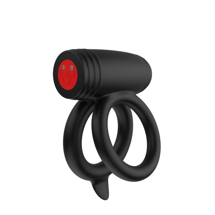 Podwójny pierścień erekcyjny Elite Power z 10 trybami wibracji i wodoodpornością IPX7