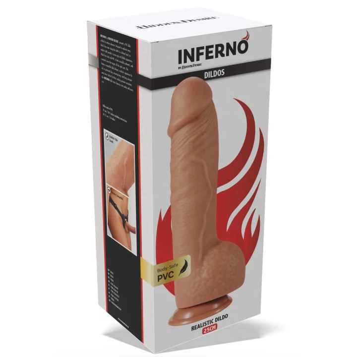 Dildo realistyczne PVC 25 cm, idealne do intensywnych doznań, z przyssawką
