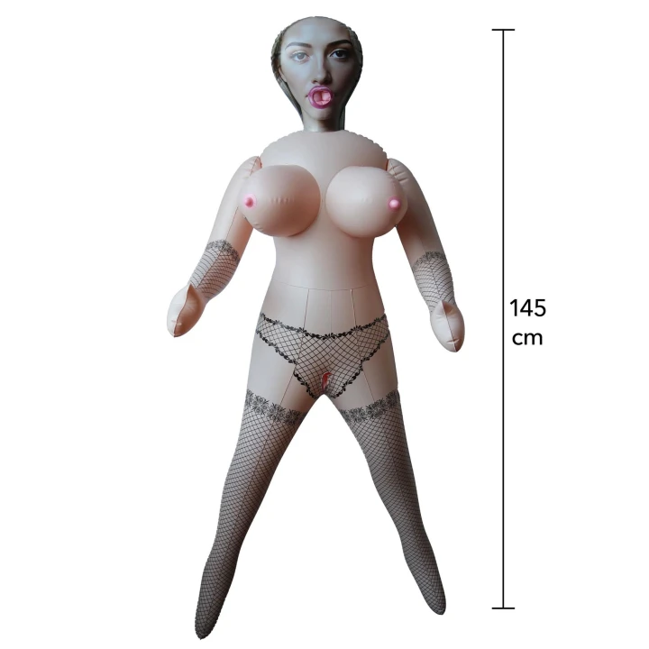 Nadmuchiwana lalka erotyczna Busty Britney, realistyczna, 150 cm, elastyczna konstrukcja