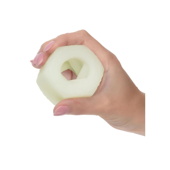 Stroker silikonowy ze świecącym designem - Slop Top Nasty Luv Glow w ciemności