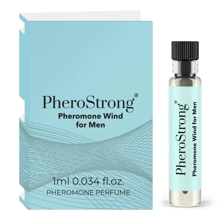 Pheromony męskie PheroStrong Wind 1ml - zapach przyciągający uwagę i zwiększający pewność siebie