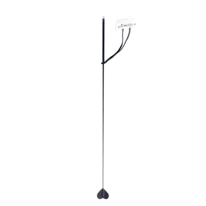 Szpicruta Fetish B - Seria Crop, szklana, skórzane serce, 70 cm, elastyczna, ekskluzywna