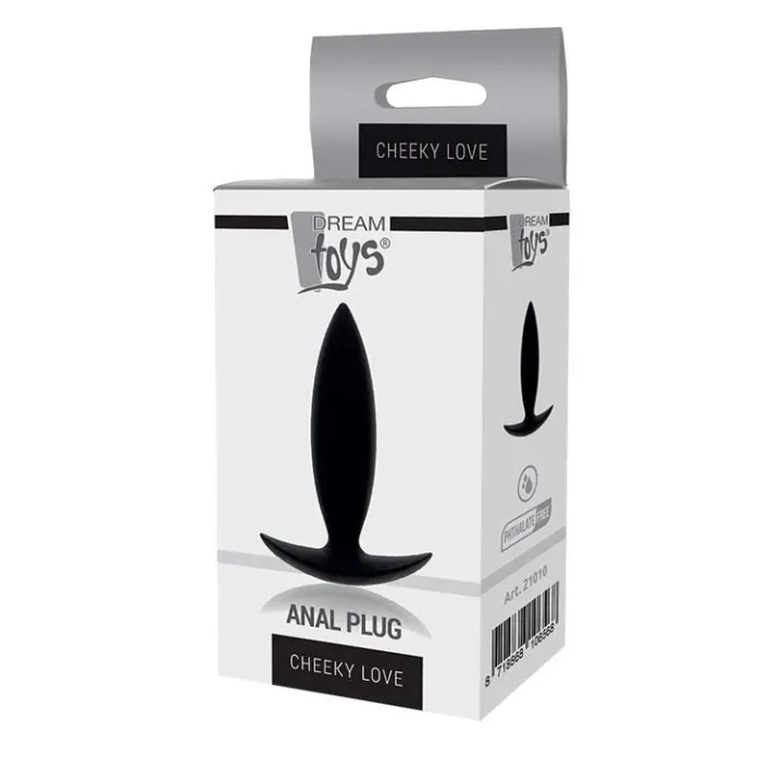 Analny plug silikonowy xtra mały czarny z opcjonalną baterią